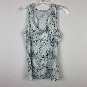 ATHLETA Gray Glacial Tulip Back Chi Tank Top